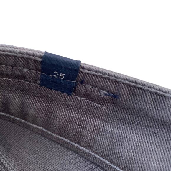 New Citizens of Humanity Women's Dark Gray Waxed Jean Denim Mini Skirt Size 25 - Picture 9 of 11